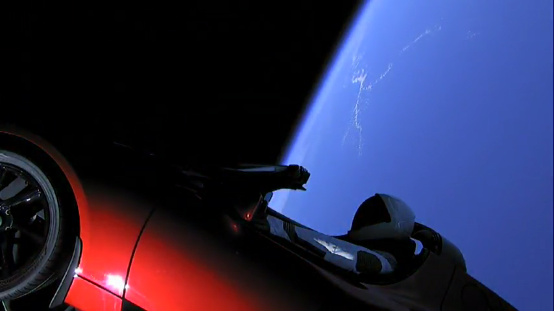 VIDEO: Watch a Tesla Roadster go 16,500mph and Launch into Space with Hot Wheels ...1920 x 1080