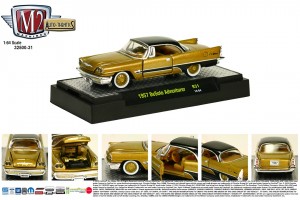 Auto-Thentics Release 31 - 1957 DeSoto Adventurer - Adventurer Gold Metallic Body with Black Roof and Spear - Final Image