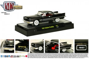 Auto-Thentics Release 31 - 1957 DeSoto Fireflite - Gloss Black Body with factory chrome wheels covers and wide white wall tires - Final Image