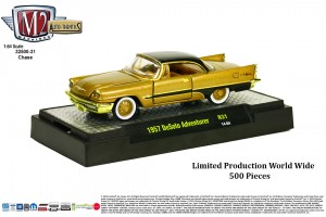 Auto-Thentics Release 31 - CHASE CAR - 1957 DeSoto Adventurer - Adventurer Gold Metallic Body with Black Roof and Spear - Limited Production Word Wide 500 Pieces - Final Image