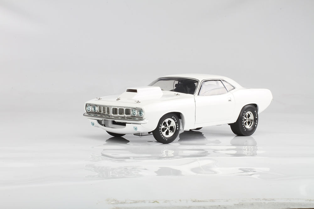 Die Cast X - Diecast Model Cars | Supercar Collectibles 1971 Plymouth Barracuda Pro Stock White Chase Version